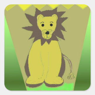 Jungle Lion Square Sticker