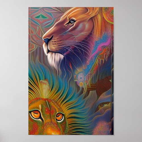 jungle lions poster