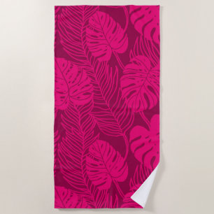 Jungle luxe - monstera and palm beach towel