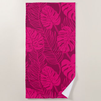 Jungle luxe - tropical pattern beach towel