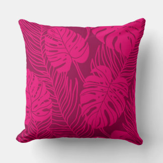 Jungle luxe - tropical pattern throw pillow