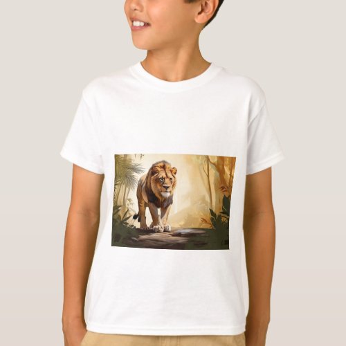 Jungle Majesty Majestic Lion T_Shirt Designs