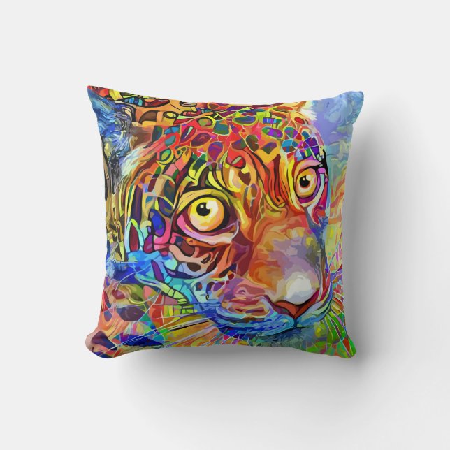 Jungle Majesty Throw Pillow (Front)