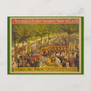 Jungle Menagerie at Olympia Circus Poster Postcard