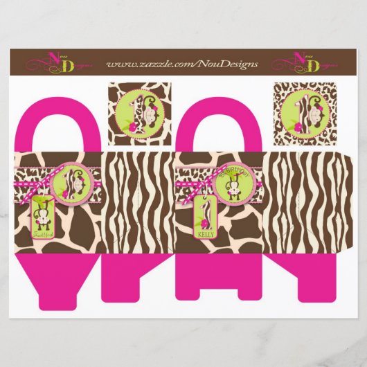 Jungle Monkey Favor Box 1 (Front)