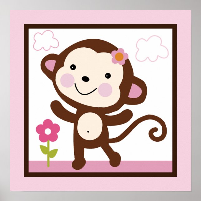 Jungle/Monkey Girl Poster/Print Wall Art (Front)