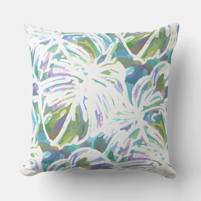 Jungle Moonlight Throw Pillow (Front)