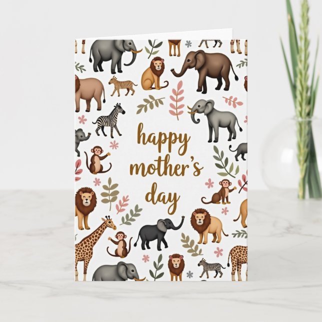 Jungle Mothers Day Scene Card (Front)
