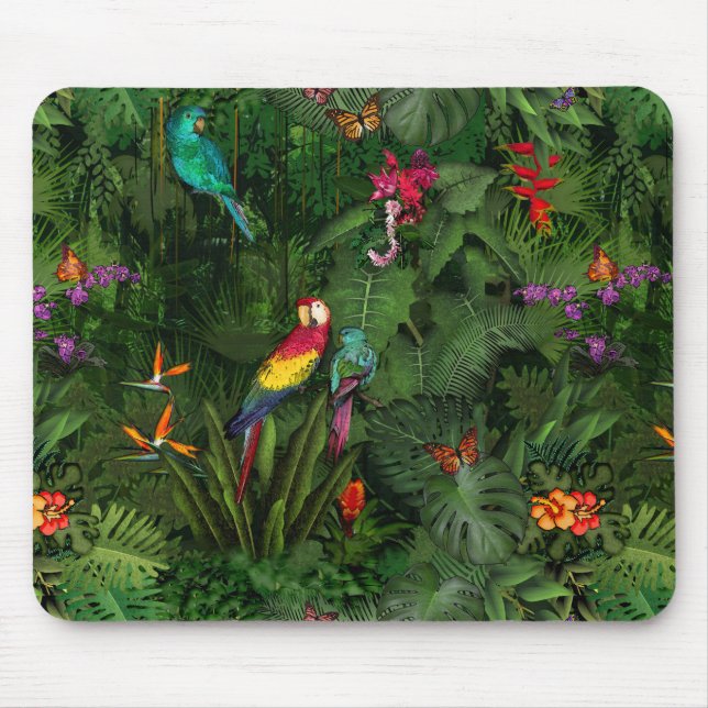 Jungle 🌴🌺🦜 mouse pad (Front)