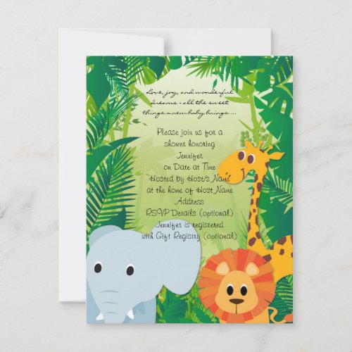 Jungle Nursery Baby Shower Invitation