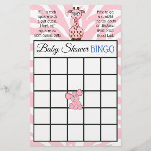 Jungle or Zoo Animal themed baby shower games Flyer