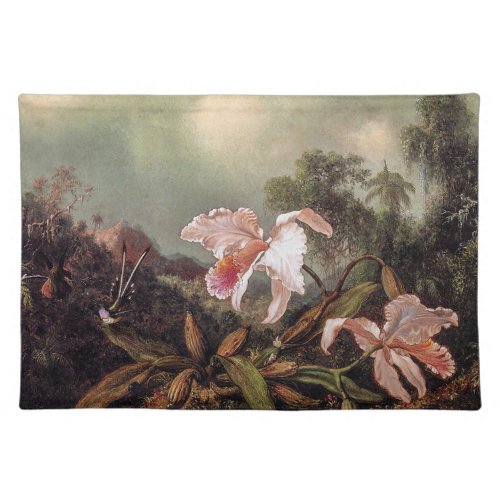 Jungle Orchids and Hummingbirds Cloth Placemat