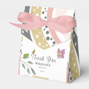 Jungle Over The Rainbow Baby Shower Thank You Favor Boxes