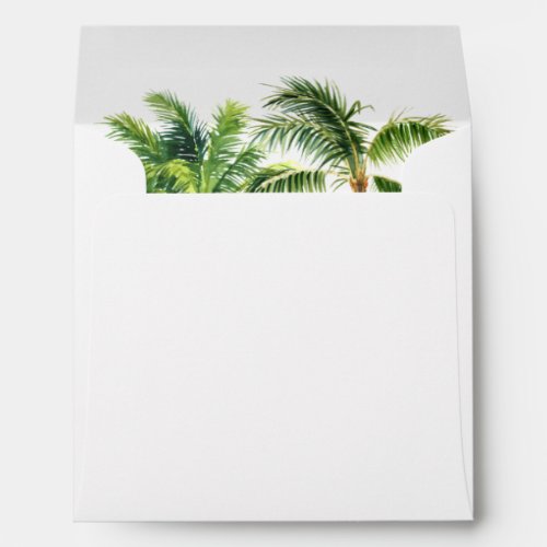 Jungle palm tree watercolor greenery Envelope