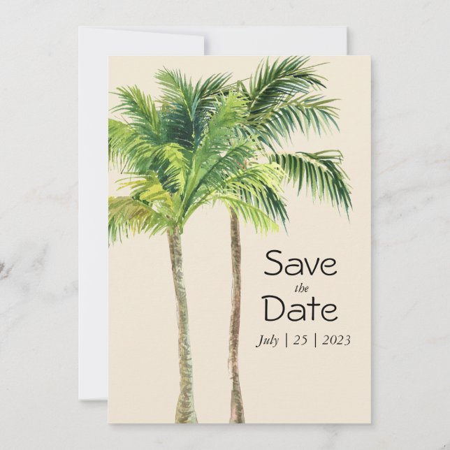 Jungle palm watercolor tropical  (Back)