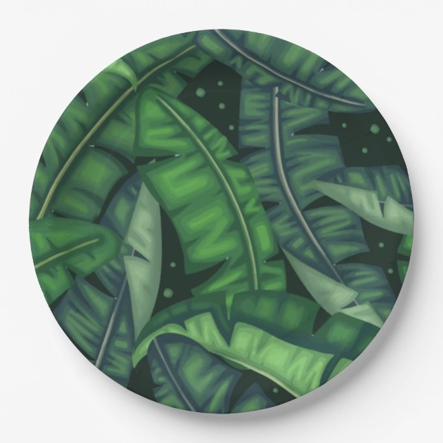 Jungle Palms Paper Plates (Front)