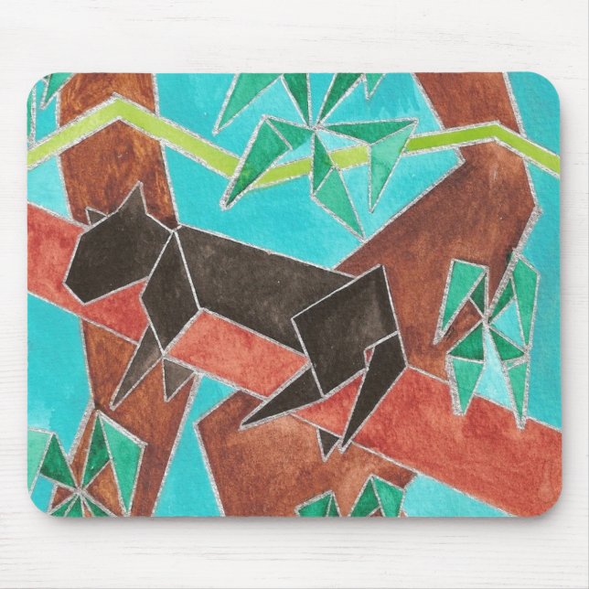 Jungle Panther Original Abstract Art Mouse Pad (Front)