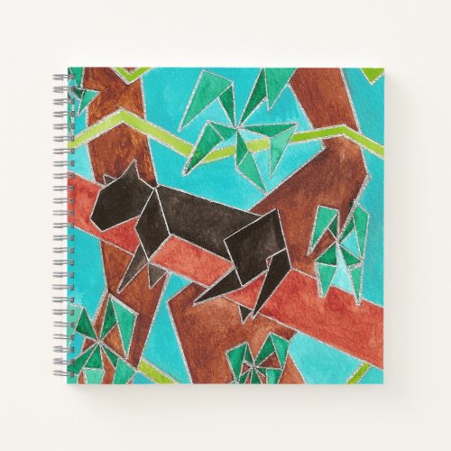 Jungle Panther Original Abstract Art Notebook