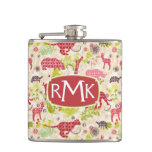 Jungle paradise | Monogram Hip Flask