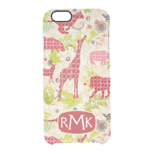 Jungle paradise Monogram Clear iPhone 6/6S Case