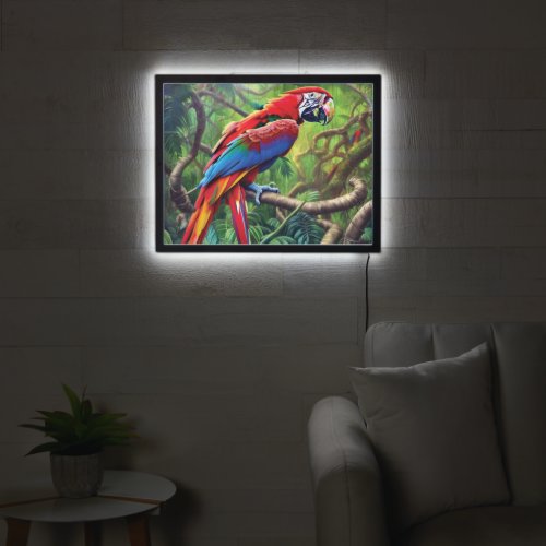 Jungle Parrot Illuminated Sign
