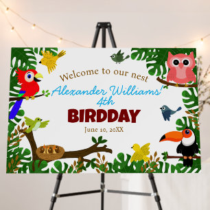 Jungle Parrot Toucan Owl Summer Birds Birthday Foam Board