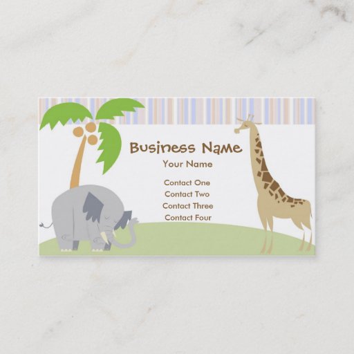 Customizable Jungle Party Business Cards