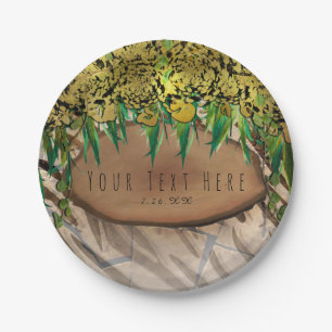 JUNGLE PARTY Gold Glam Animal Print Birthday Paper Plates