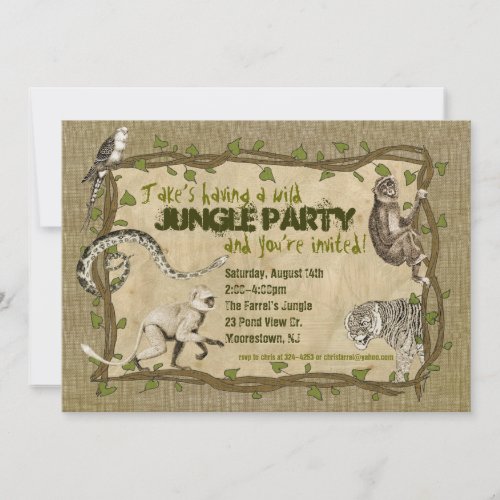 Jungle Party Invitation