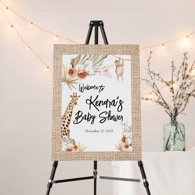 Jungle Party Welcome Sign (In Situ (Stand))