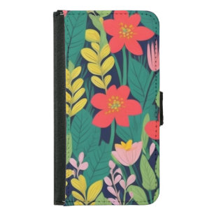 Jungle pattern samsung galaxy s5 wallet case