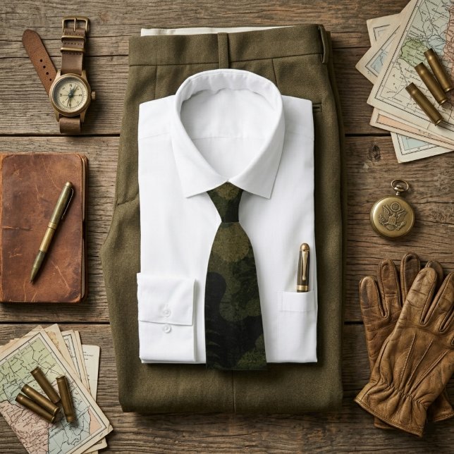 Jungle Phantom Tactical Camouflage Pattern Neck Tie (Creator Uploaded)