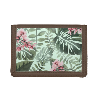 Jungle Print with Piink Orchids Wallet