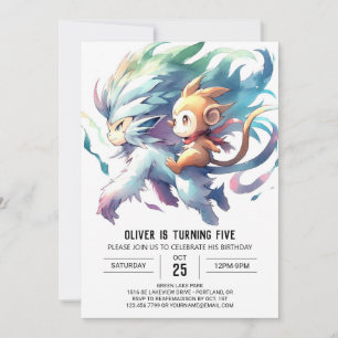 Jungle Printable Monkey Birthday Invitation