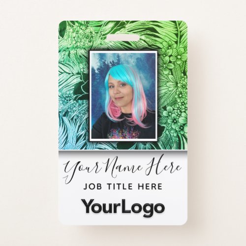 Jungle Professional Corporate Employee Photo Name Badge