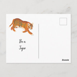 Jungle prowling Tiger painting Postcard