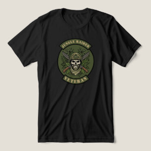 Jungle Raider Special Forces Veteran Skull Tri-Blend Shirt