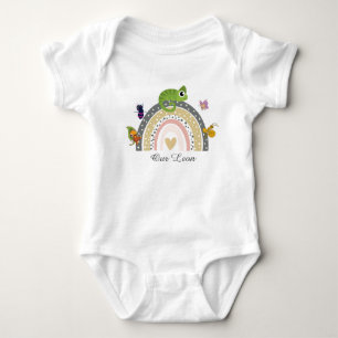 Jungle, Rainbow And Chameleon Kid T-Shirt Baby Bodysuit