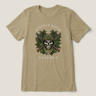Jungle Rider Special Forces Veteran Skull Tri-Blend Shirt