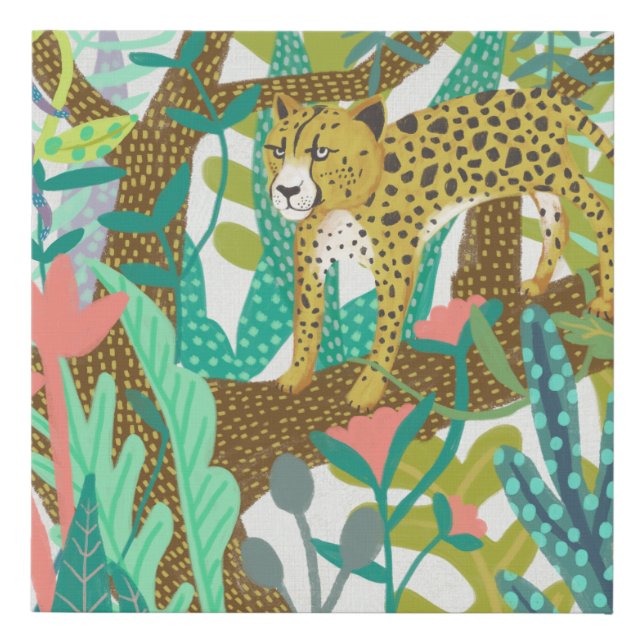 Jungle Roar - Cheetah Faux Canvas Print (Front)