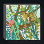 Jungle Roar - Cheetah Wooden Box Sign<br><div class="desc">Jungle Roar I by Chariklia Zarris. Features a relaxed cheetah amongst jungle greenery.| 140723GG</div>