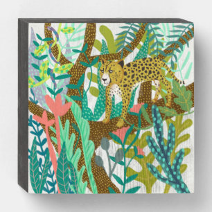 Jungle Roar - Cheetah Wooden Box Sign