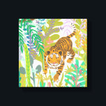 Jungle Roar - Tiger Canvas Print<br><div class="desc">Jungle Roar II by Chariklia Zarris. Features a cute roaring tiger amongst jungle greenery. | 140724GG</div>