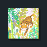 Jungle Roar - Tiger Canvas Print<br><div class="desc">Jungle Roar II by Chariklia Zarris. Features a cute roaring tiger amongst jungle greenery. | 140724GG</div>