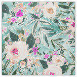JUNGLE ROMANCE Mint Blush Tropical Floral Fabric