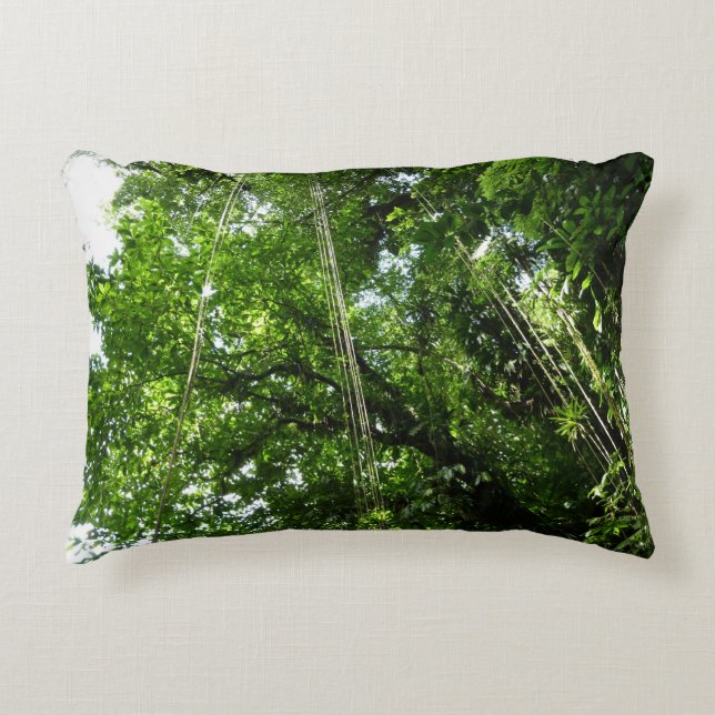 Jungle Ropes Rainforest Photography Decorative Pillow (Front)