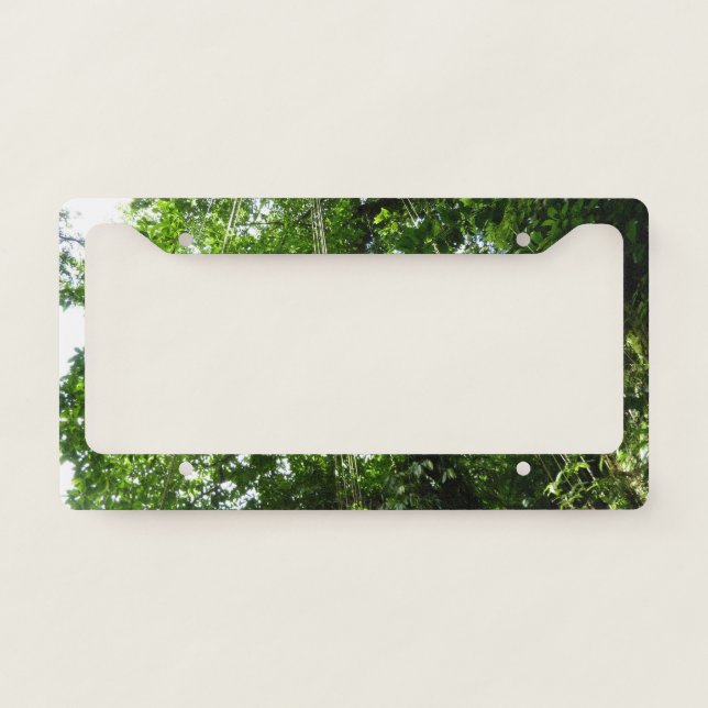 Jungle Ropes Rainforest Photography License Plate Frame (Front)