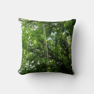 Jungle Ropes Rainforest Photography Throw Pillow