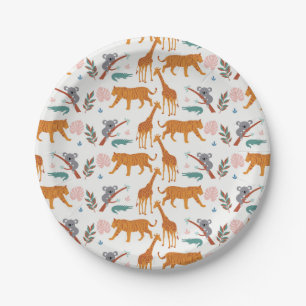 Jungle Safari 1st Birthday Paper Plates