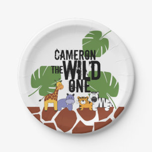 Jungle Safari 1st Birthday Party Paper Plates